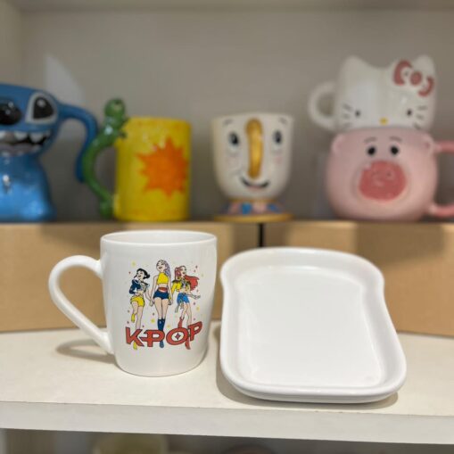 Taza K-pop + plato tostada