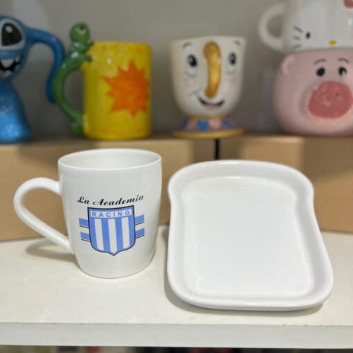 Taza Racing + plato tostada