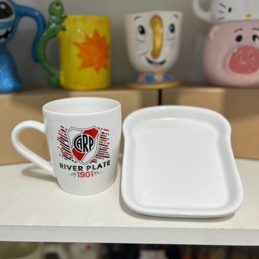 Taza River plate + plato tostada