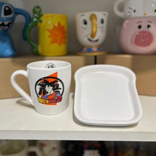 Taza Dragon Ball + plato tostada