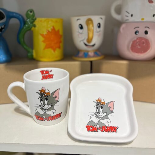 Taza Tom y Jerry + plato tostada