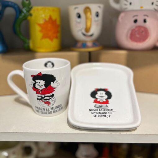 Taza Mafalda + plato tostada