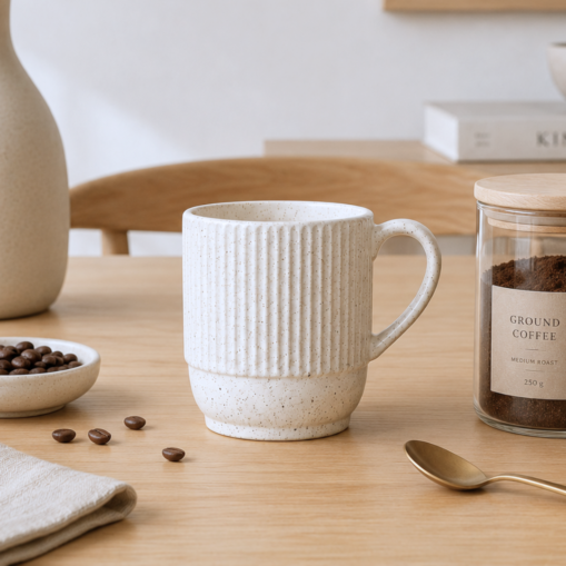 Taza Mug Jaspeada -  Blanca
