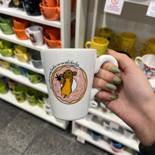 Taza Salchicha "La vida es mas linda"
