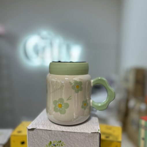 Taza Flores tornasol Importada