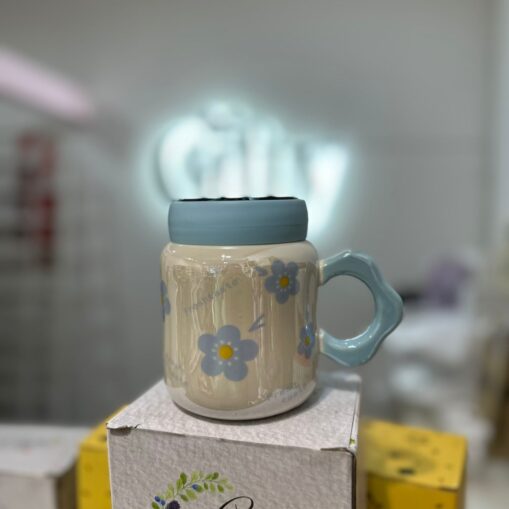 Taza Flores tornasol Importada