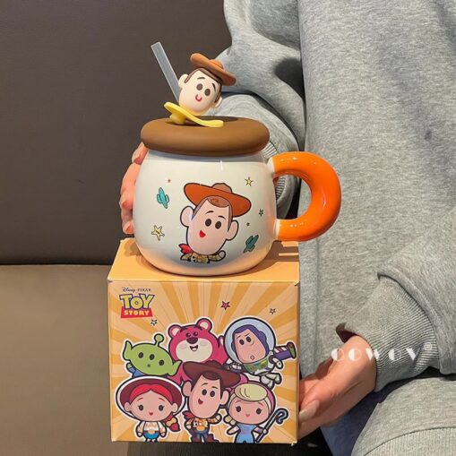 Taza Importada con Tapa y Sorbete - Woody