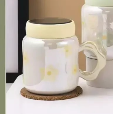 Taza Flores tornasol Importada