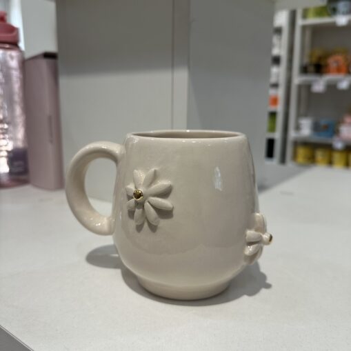 Taza Oro - Flores