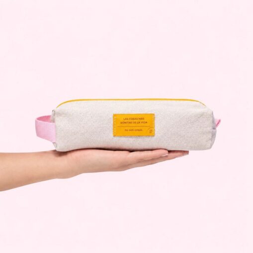 Cartuchera Tubo Amarilla