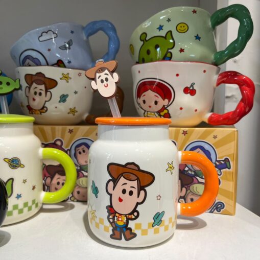 Taza Importada con Tapa y Sorbete - Woody