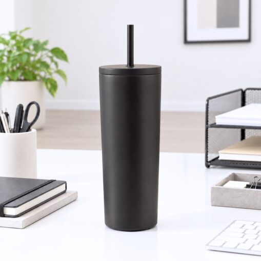 Vaso de Acero largo - Negro