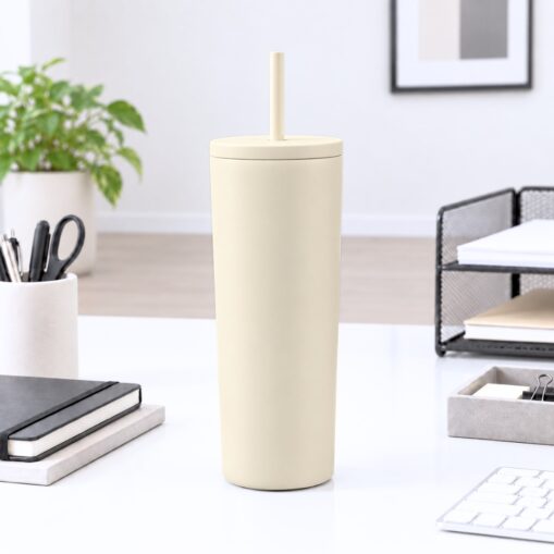 Vaso de acero largo - Beige